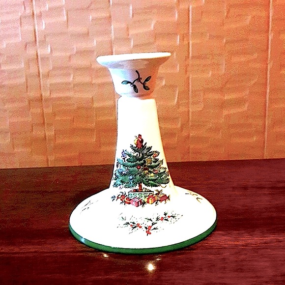 Authentic Spode Christmas Tree Candle Stick Holder - Picture 1 of 4